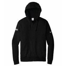 NIKE CHANDAIL À CAPUCHON À GLISSIÈRE MOLLETON CLUB AVEC SWOOSH À LA MANCHE. DR1513