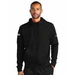 NIKE CHANDAIL À CAPUCHON À GLISSIÈRE MOLLETON CLUB AVEC SWOOSH À LA MANCHE. DR1513