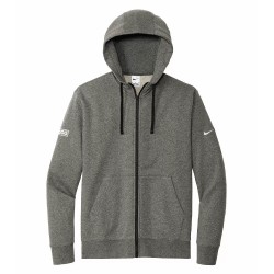 NIKE CLUB FLEECE ZIP HOODIE WITH SWOOSH SLEEVE. DR1513