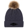 Tuque à pompom et rebord