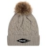 Tuque à pompom et rebord