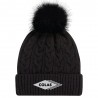 Tuque à pompom et rebord