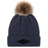 Tuque à pompom et rebord