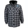 Flanel lined shirt with hood