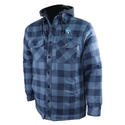 Flanel lined shirt with hood