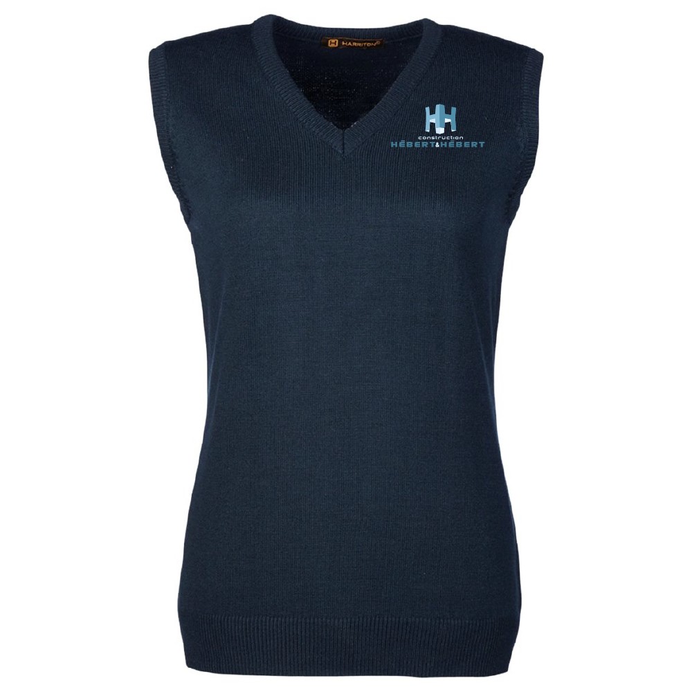 Gilet sans manche à col en V pour femme