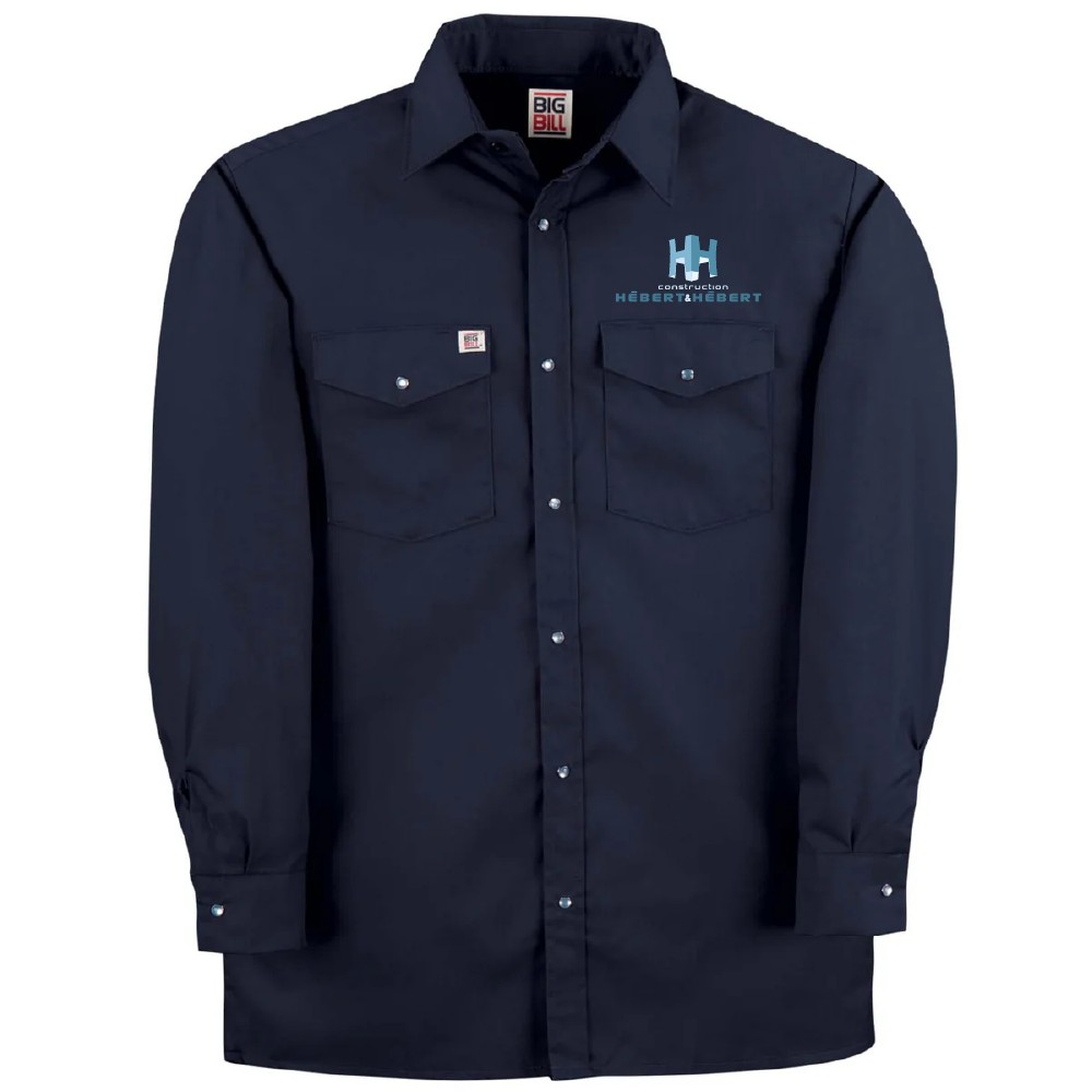 Long-Sleeve Snap Front Work Shirt
