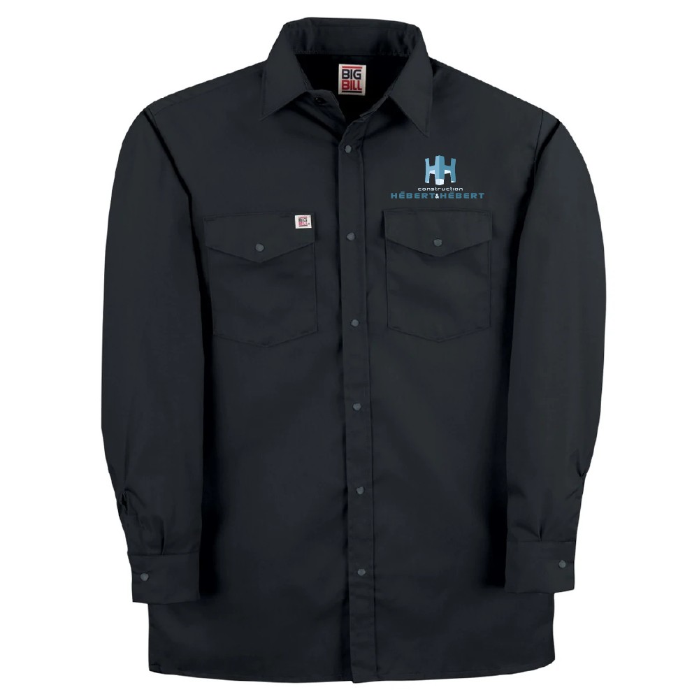 Long-Sleeve Snap Front Work Shirt
