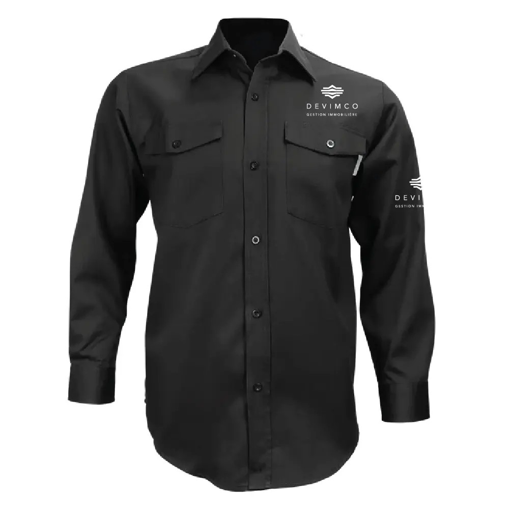 Chemise de travail extensible à manches longues