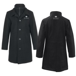 Manteau de ville épais en laine Melton mélangée pour femmes