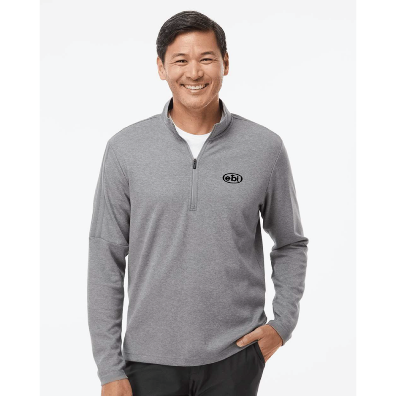 Adidas - Chandail glissière un quart 3 bandes