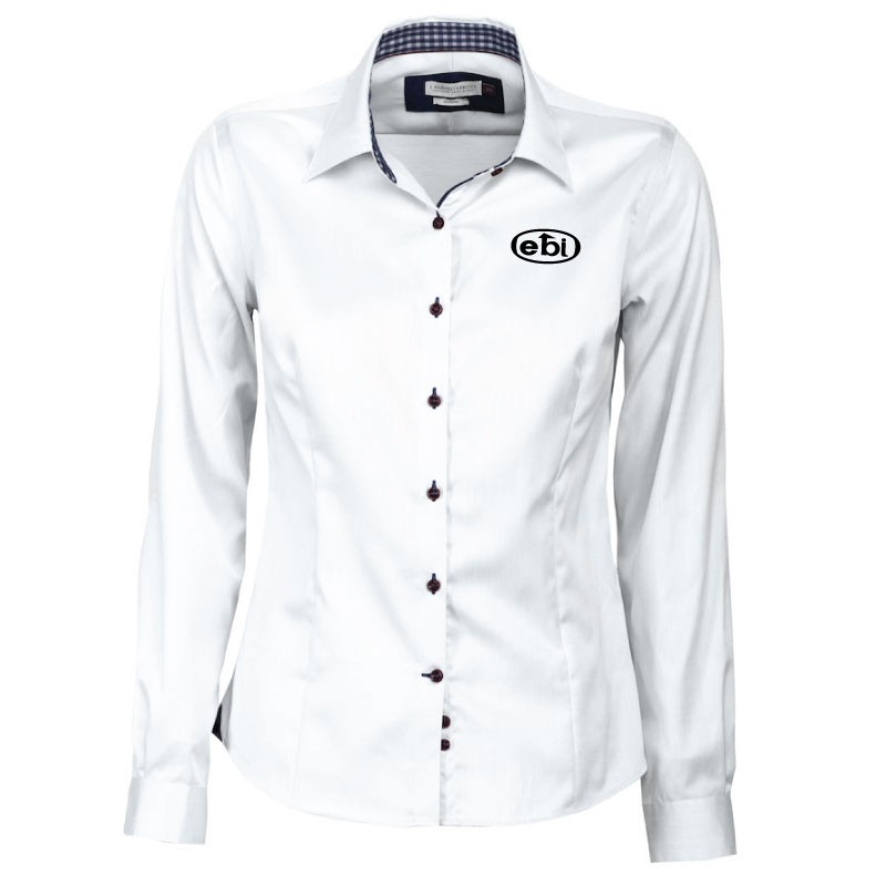 Sans repassage Chemise habillée 100% Coton manche longue Femme