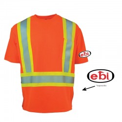 Short-sleeved orange safety...