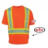 Short-sleeved orange safety t-shirt