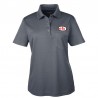 Women's 100% polyester performance polo shirt with pocket