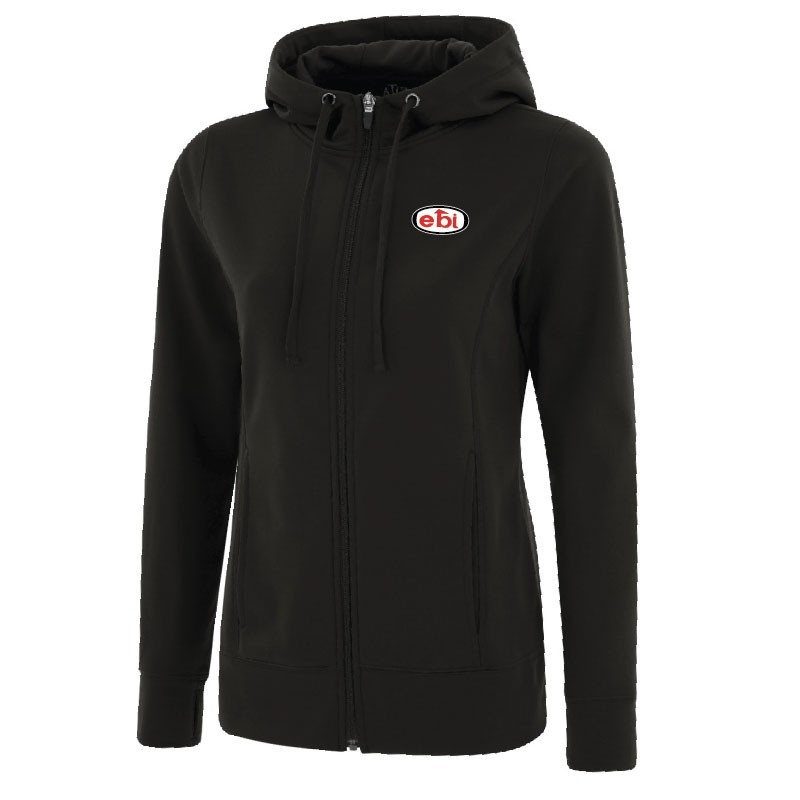 Women's 100% Polyester Hoodie with Zip