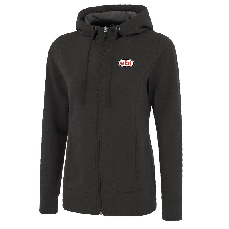 Women's 100% Polyester Hoodie with Zip