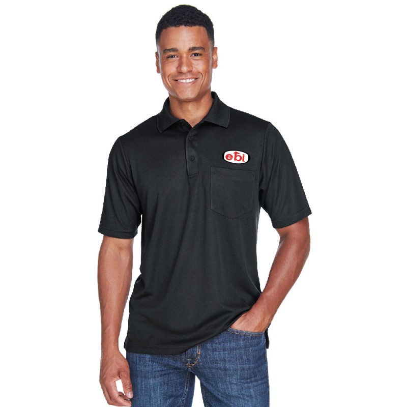 Polo performance 100% polyester à poche