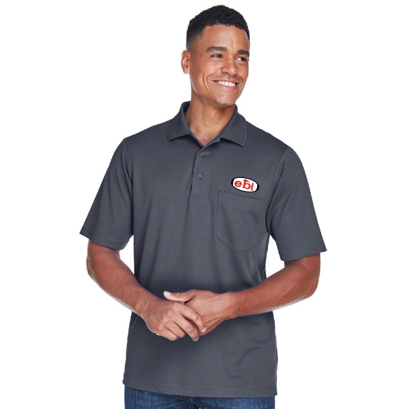 Polo performance 100% polyester à poche