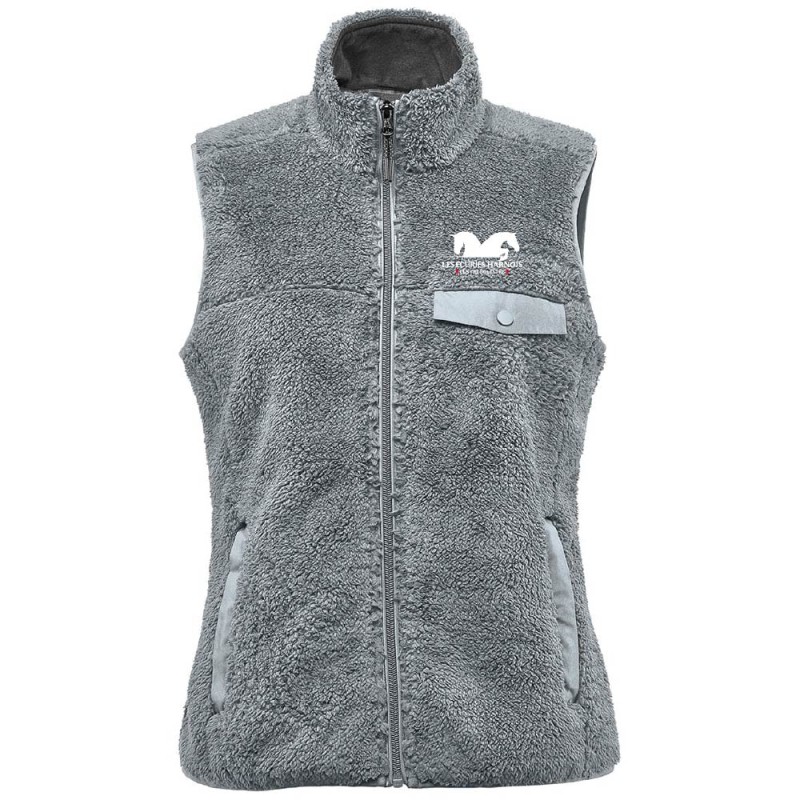 Veste sans manches en sherpa pour femme