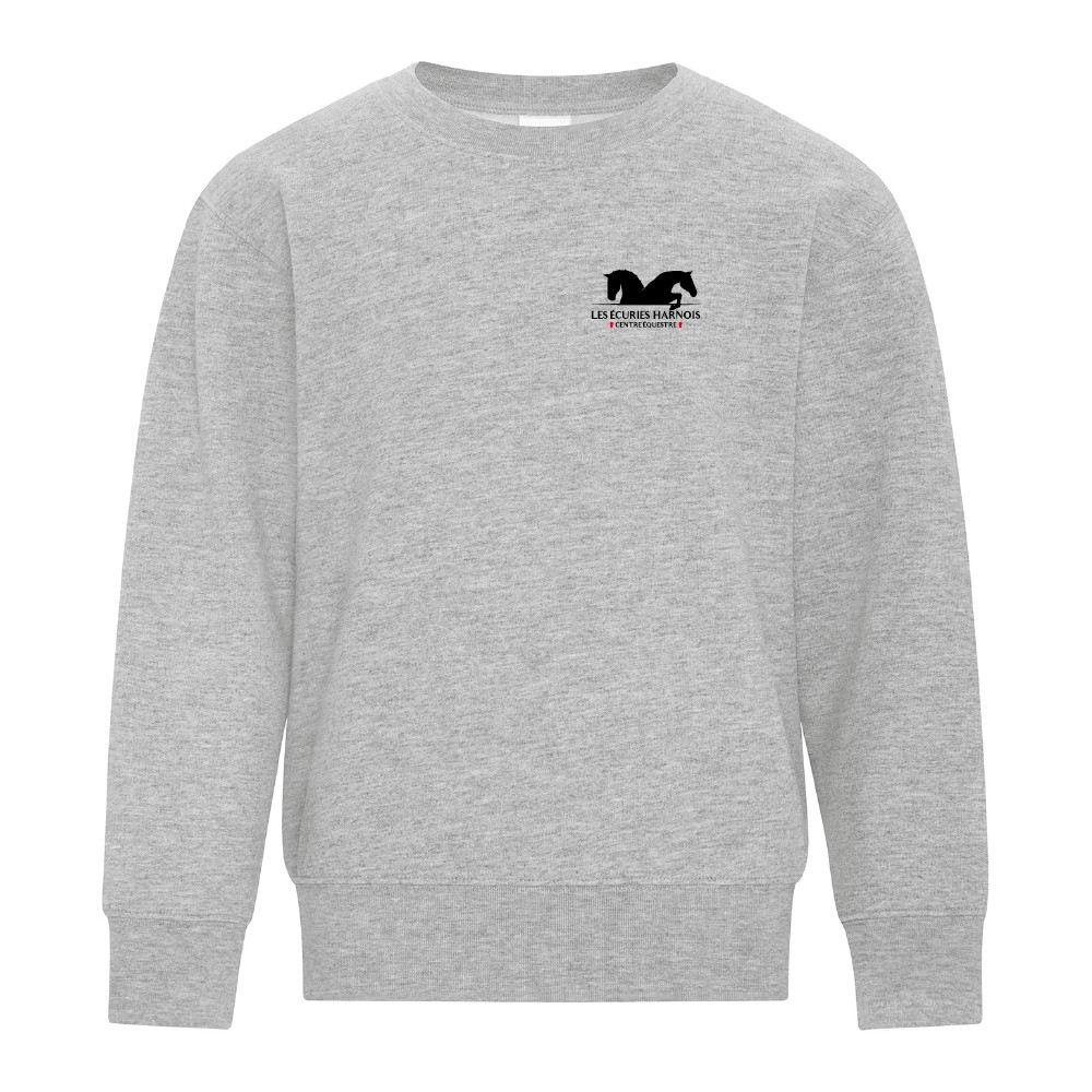 Fleece crewneck youth sweatshirt