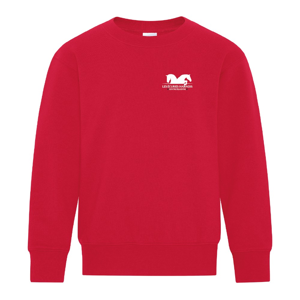 Fleece crewneck youth sweatshirt