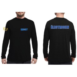 T-shirt en mélange de coton à manches longues pour hommes