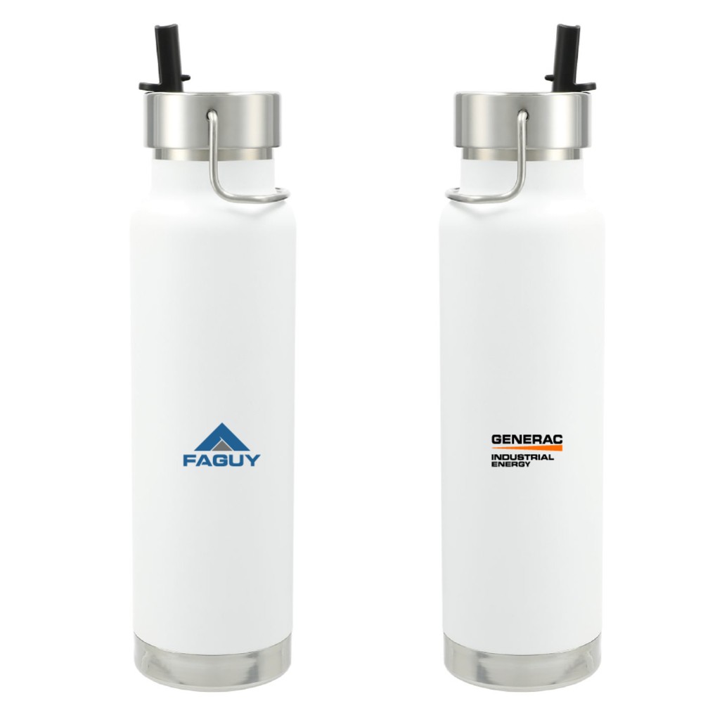 Bouteille isolé avec paille