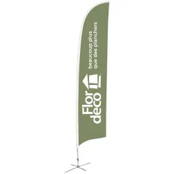 Beach Flag Medium F2 Impression Recto Verso  Base en X