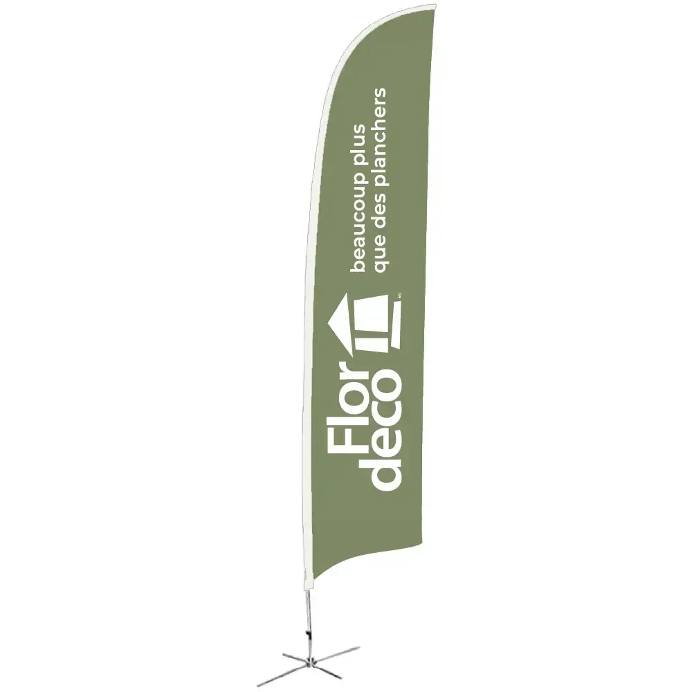 Beach Flag Medium F2 Impression Recto Verso  Base en X