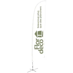 Beach Flag Medium F2 Impression Recto Verso  Base en X