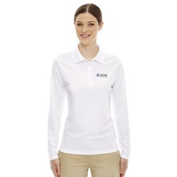 Polo performance pour femme en piqué Pinnacle de CORE365MC à manches longues