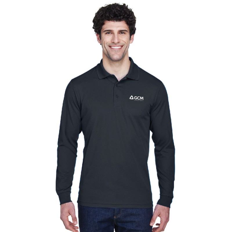 Polo performance pour homme en piqué Pinnacle de CORE365MC à manches longues