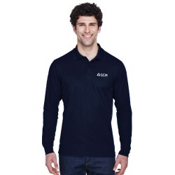 Polo performance pour homme en piqué Pinnacle de CORE365MC à manches longues