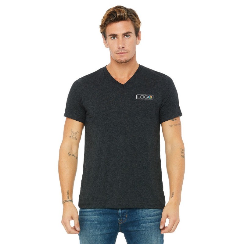 BELLA + CANVAS - T-shirt à manches courtes et col en V Triblend - 3415