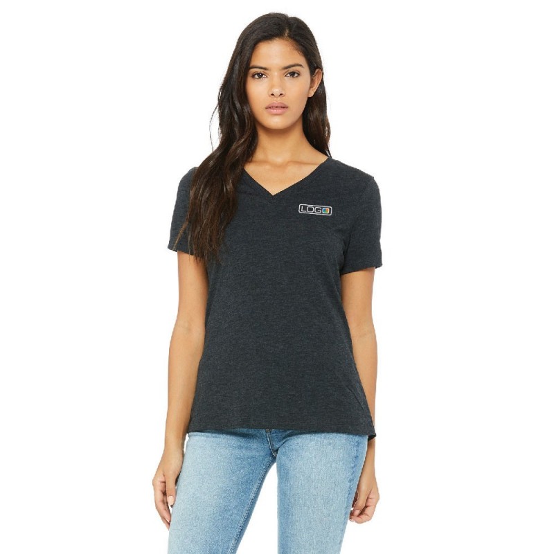BELLA + CANVAS - T-shirt décontracté à col en V et à manches courtes Triblend pour femmes - 6415 BELLA + CANVAS - T-shirt décontracté à col en V et à manches courtes Triblend pour femmes - 6415
