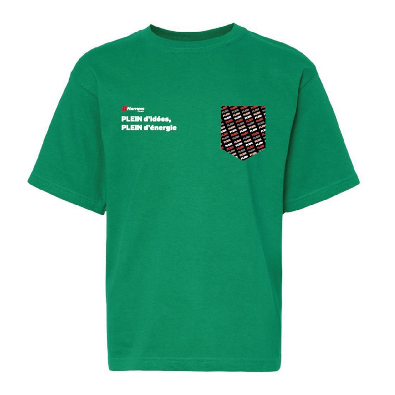 Tshirt (MC) ENFANTS - Plein d'idées, plein d'énergie + poche