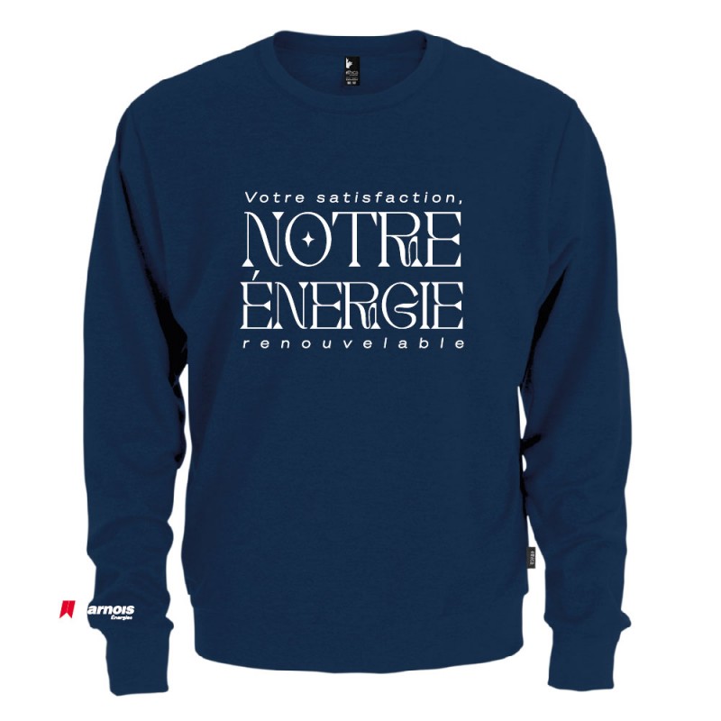 Chandail Crewneck Votre satifaction, notre énergie renouvelable
