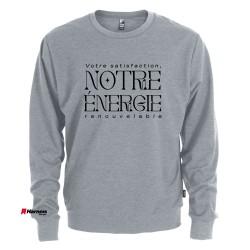 Chandail Crewneck Votre satifaction, notre énergie renouvelable