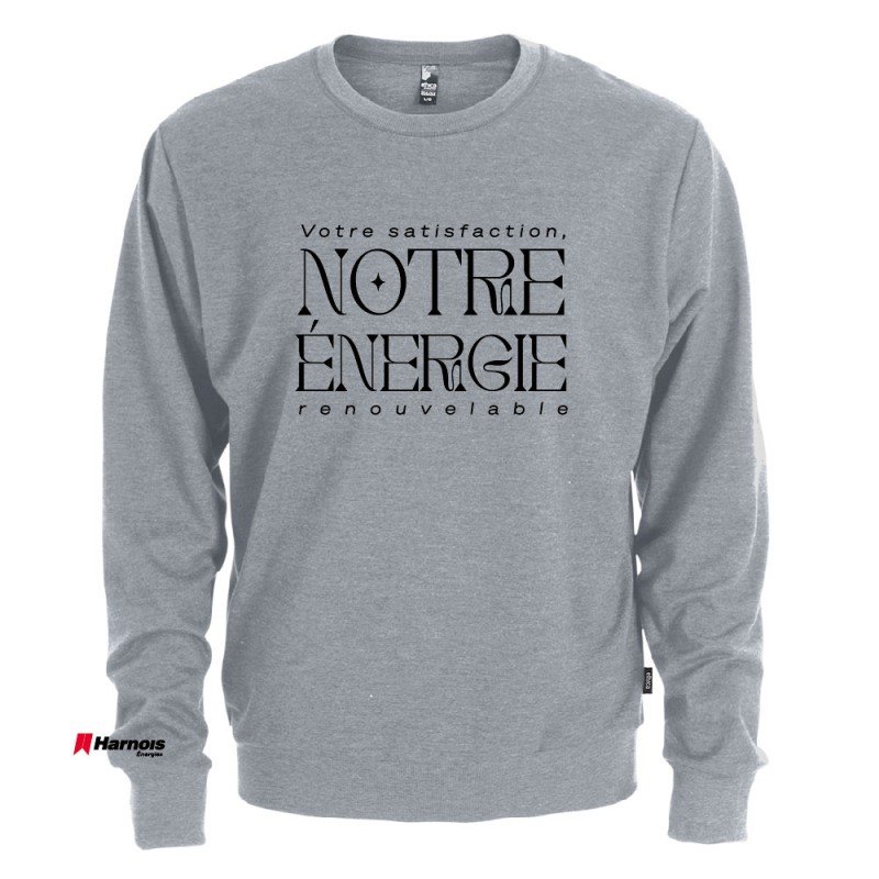Chandail Crewneck Votre satifaction, notre énergie renouvelable