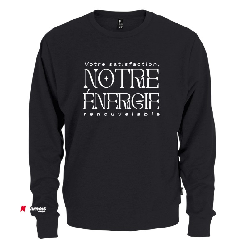 Chandail Crewneck Votre satifaction, notre énergie renouvelable