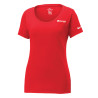 NIKE T-SHIRT Dri-FIT COTTON/POLY À COL ARRONDI PROFOND POUR FEMMES. NKBQ5234