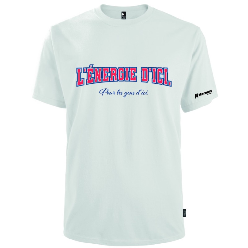 Tshirt (MC) -L'énergie d'ici pour les gens d'ici Tshirt (MC) -L'énergie d'ici pour les gens d'ici