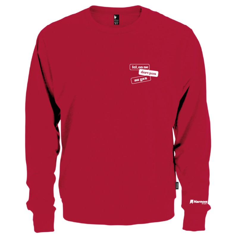 Chandail Crewneck - Ici, on ne dort pas au gaz Chandail Crewneck - Ici, on ne dort pas au gaz