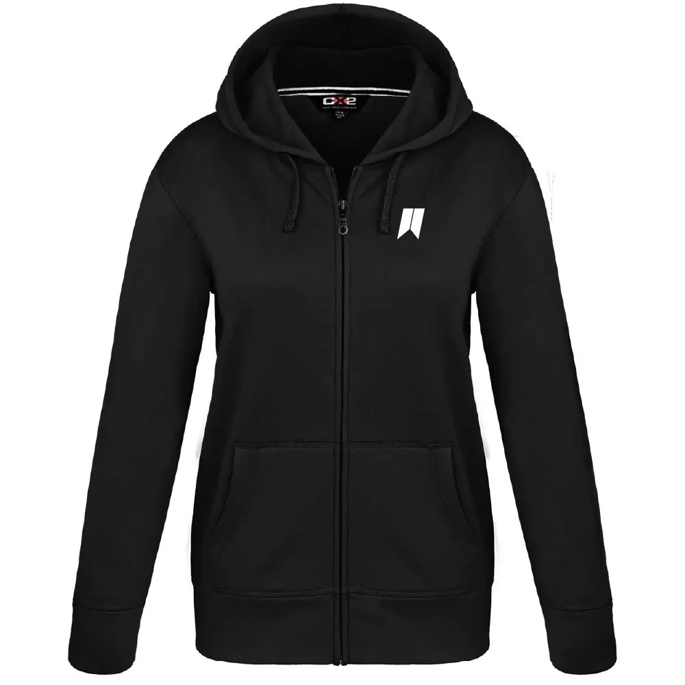 Cypress Creek - Ladies Polyester Full-Zip Hooded Sweatshirt - FANION