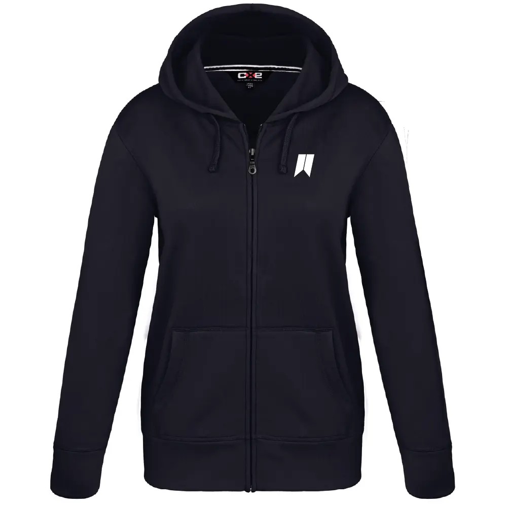 Cypress Creek - Ladies Polyester Full-Zip Hooded Sweatshirt - FANION