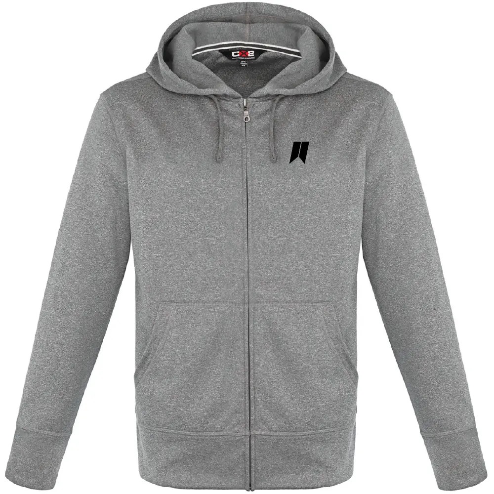 Adult Polyester Full-Zip Hooded Sweatshirt - FANION