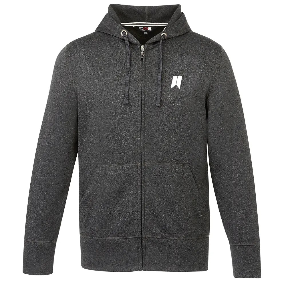 Adult Polyester Full-Zip Hooded Sweatshirt - FANION
