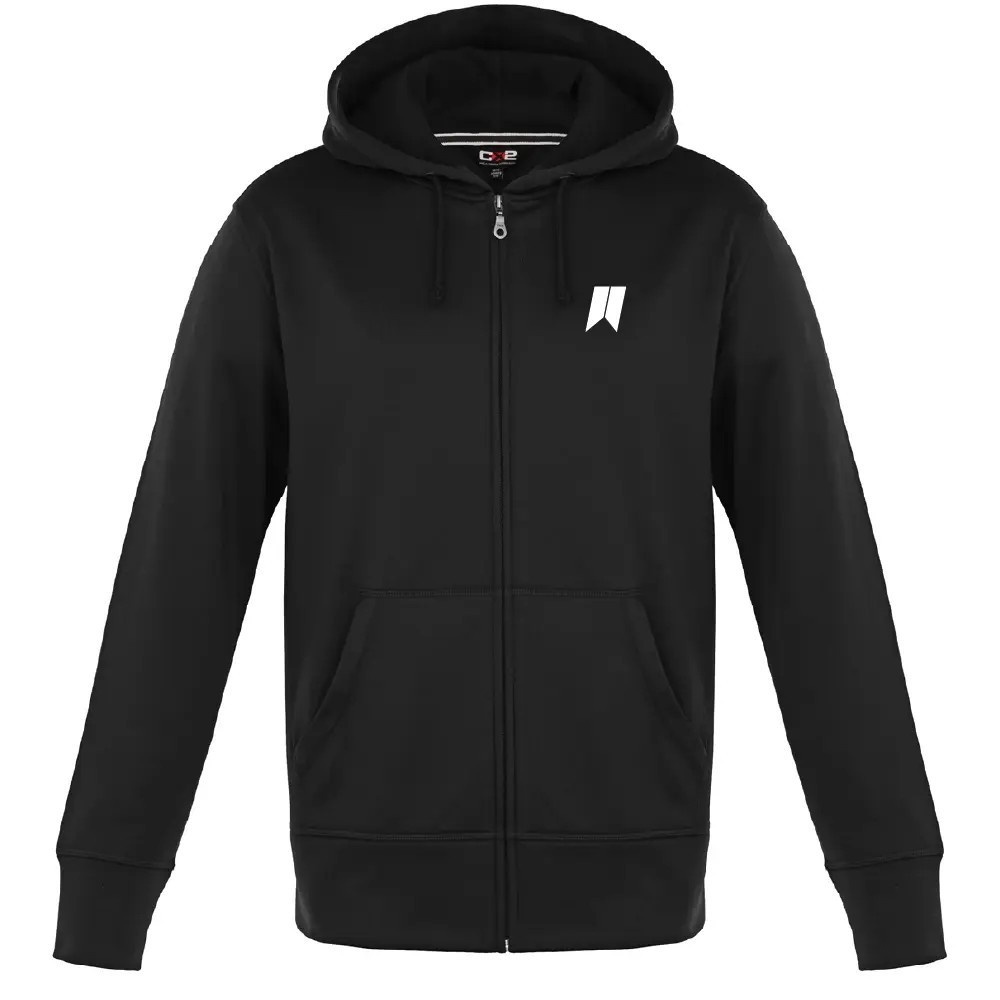 Adult Polyester Full-Zip Hooded Sweatshirt - FANION