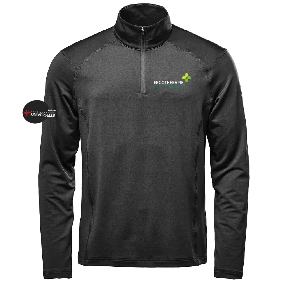 Men's 1/4 Zip Long Sleeve Polo